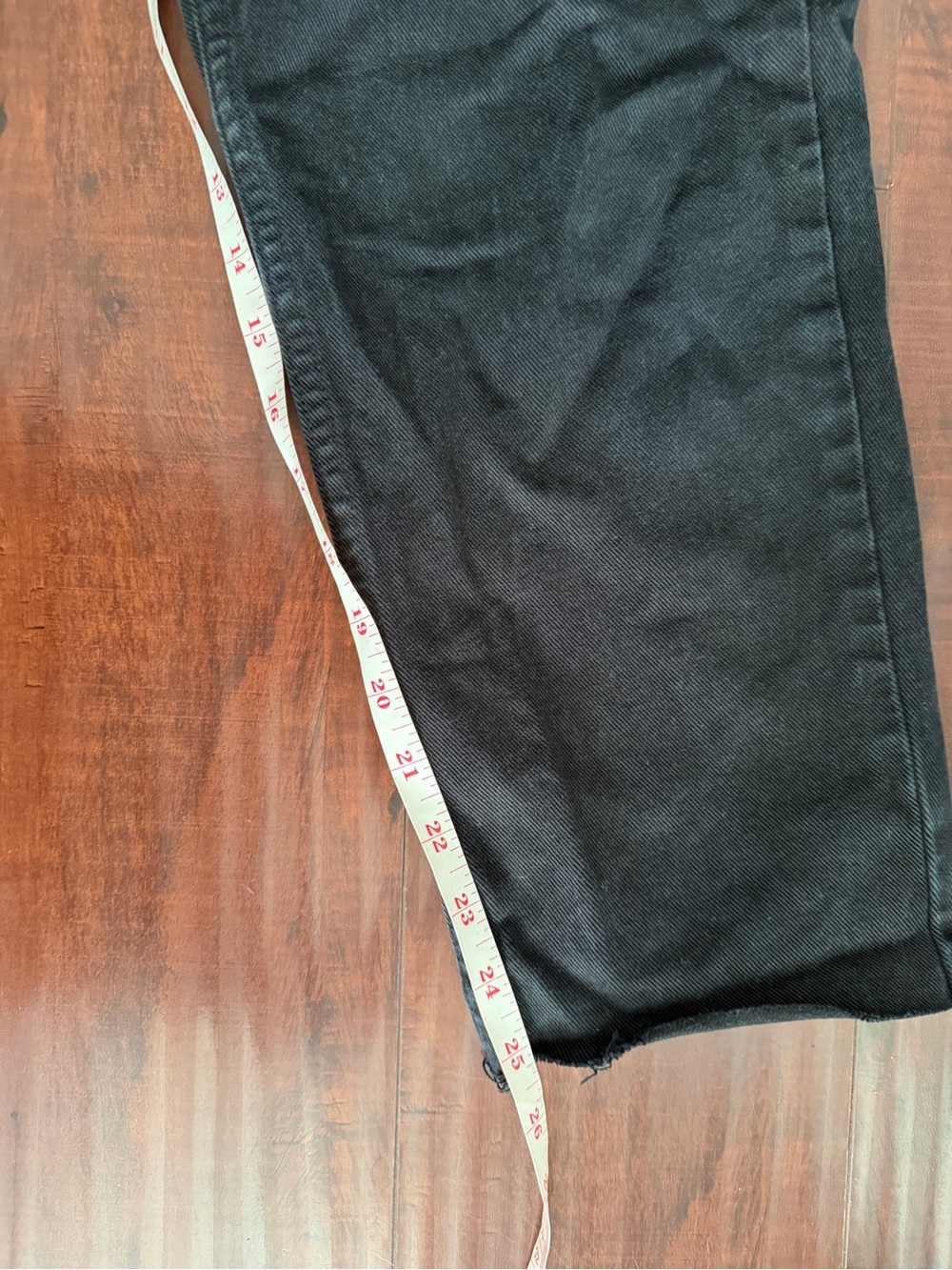 Vintage Calvin Klein Raw Hem Black High-Waist Straight Jeans - Picture 8 of 10